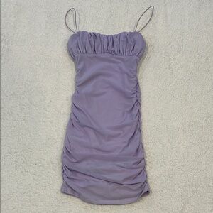Princess Polly Purple Penney Mini Dress size 2 Rushed Mesh Spaghetti Straps